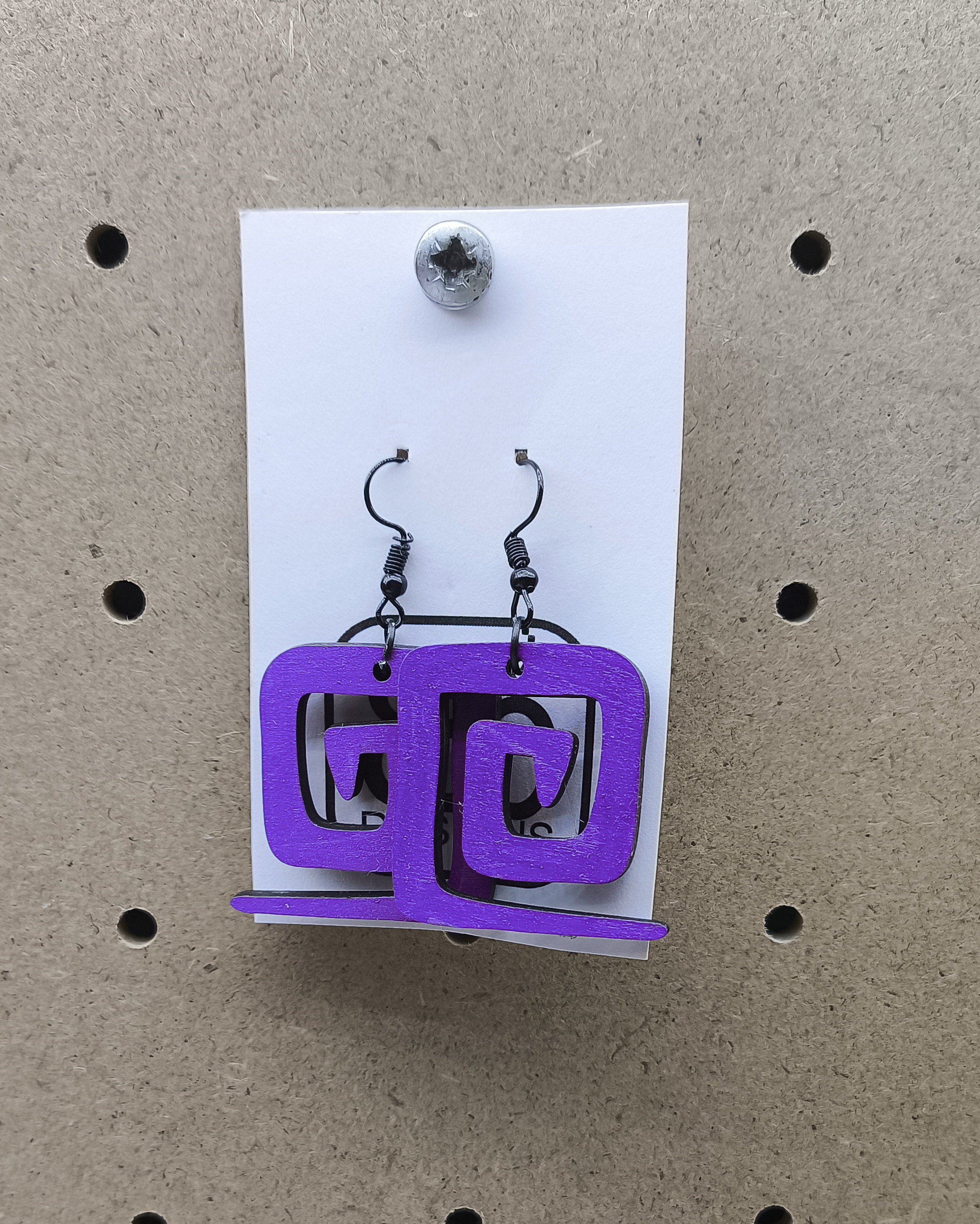 Geometric Wooden Earrings