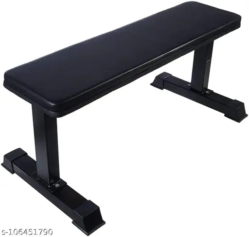 Flat Gym Bench Home Workout Multipurpose Exercise Bench Press Weight Strength Training, Flat bench, Brown, 270 kg Capacity Weight
