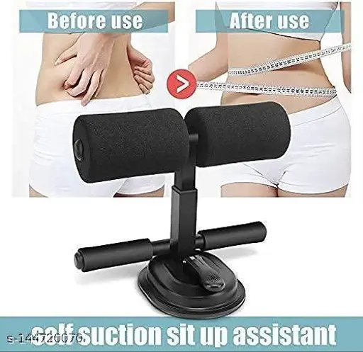 Sit-Up Bar with Foam Handle and Rubber Suction Seat Up Fitness Equipment Sit-ups and Push-ups Assistant Device for Weight Lose Gym Workout Abdominal Curl Exercise Work Out Trainer (Multi