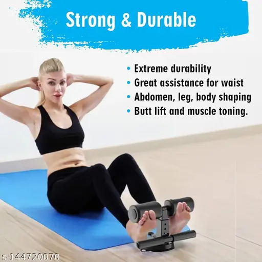 Sit-Up Bar with Foam Handle and Rubber Suction Seat Up Fitness Equipment Sit-ups and Push-ups Assistant Device for Weight Lose Gym Workout Abdominal Curl Exercise Work Out Trainer (Multi