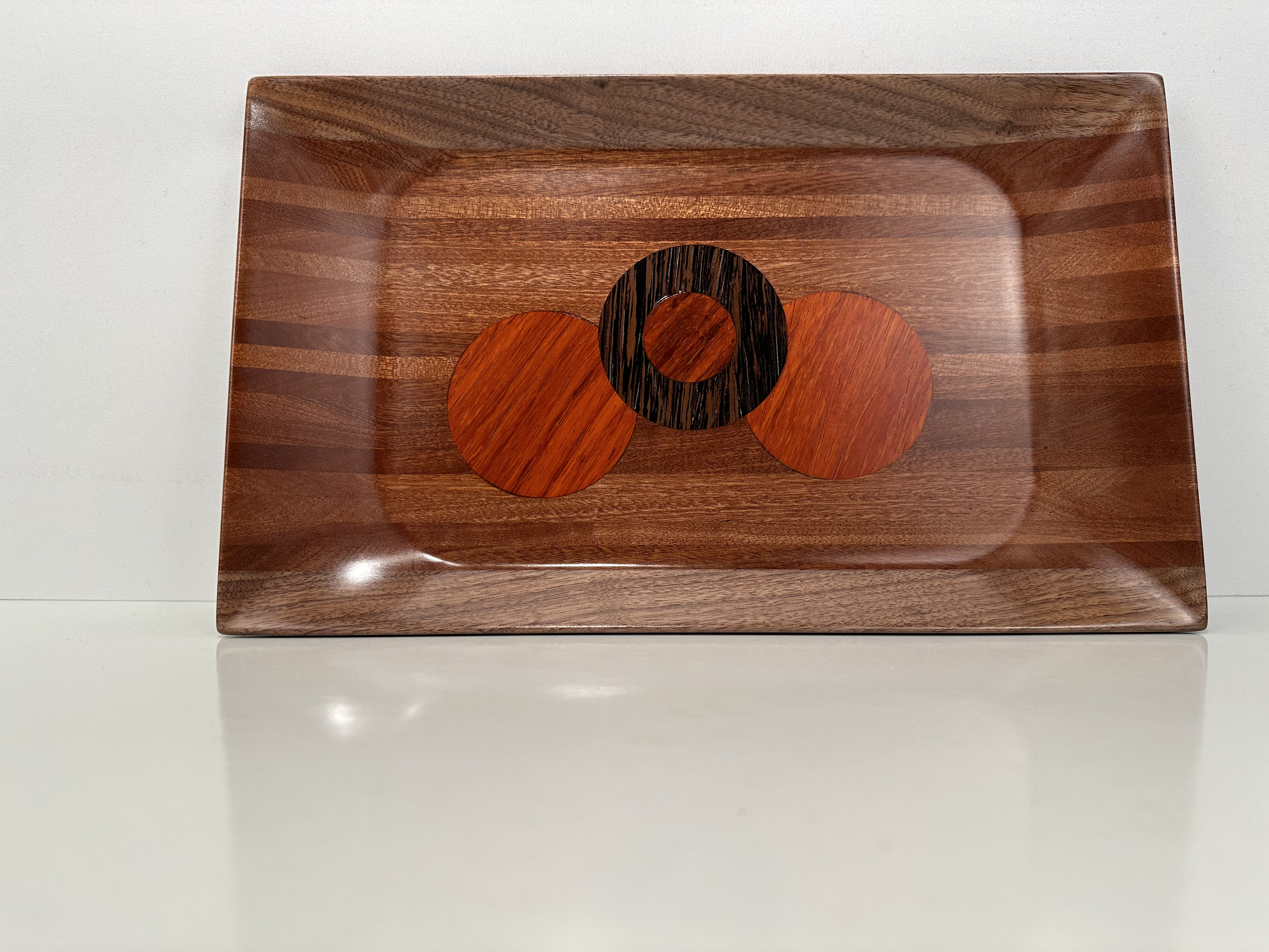 Wood Tray in Sapele & Walnut