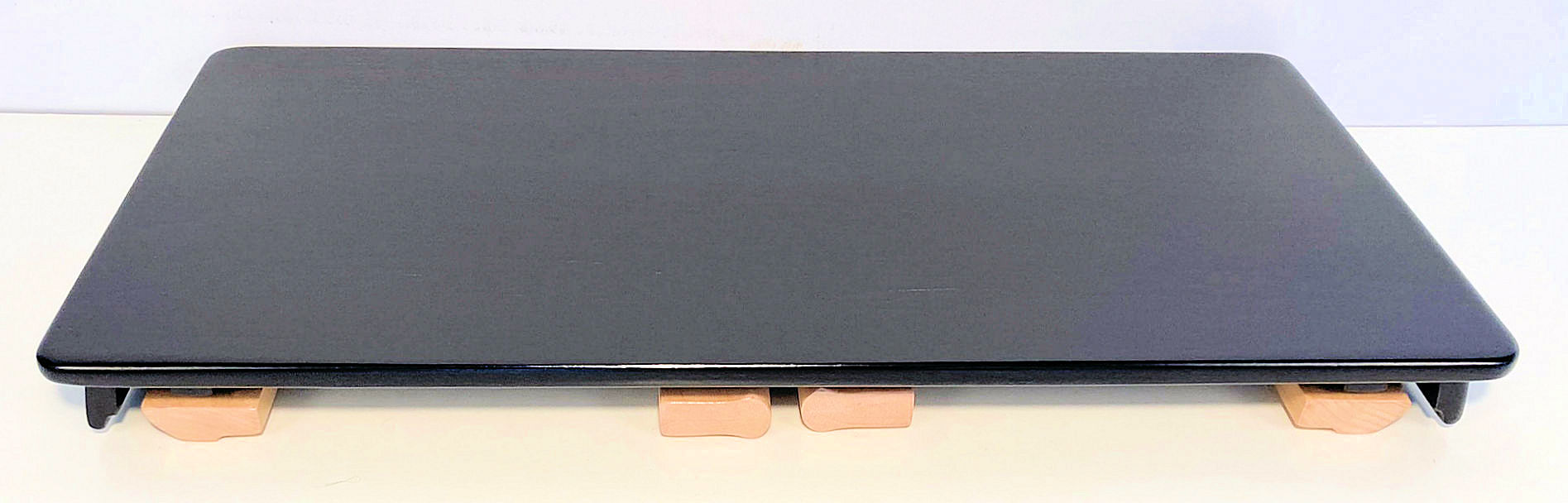 Folding Laptop Table in Walnut & Maple - Black & White