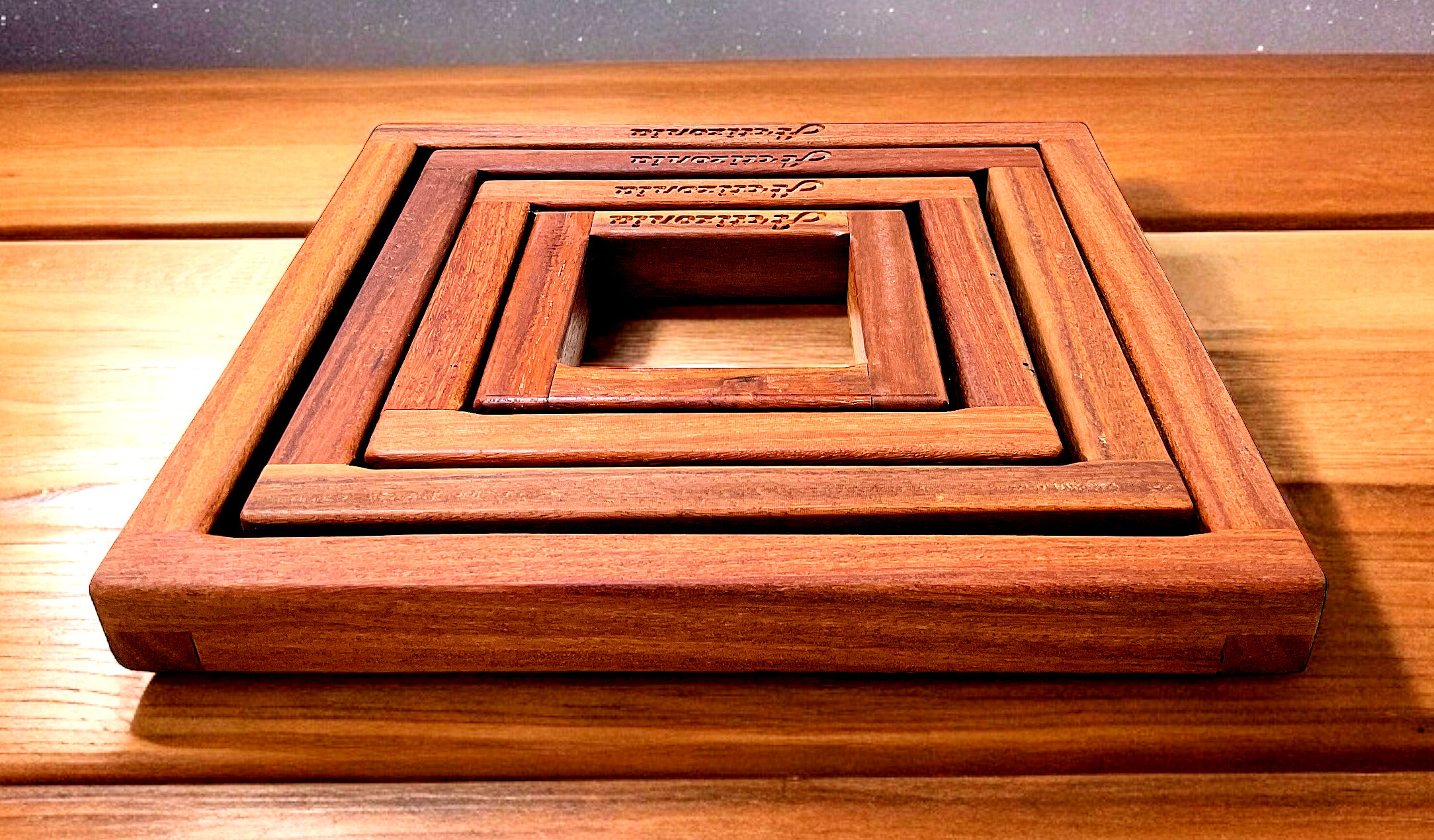 Trivets Teak Nesting Design