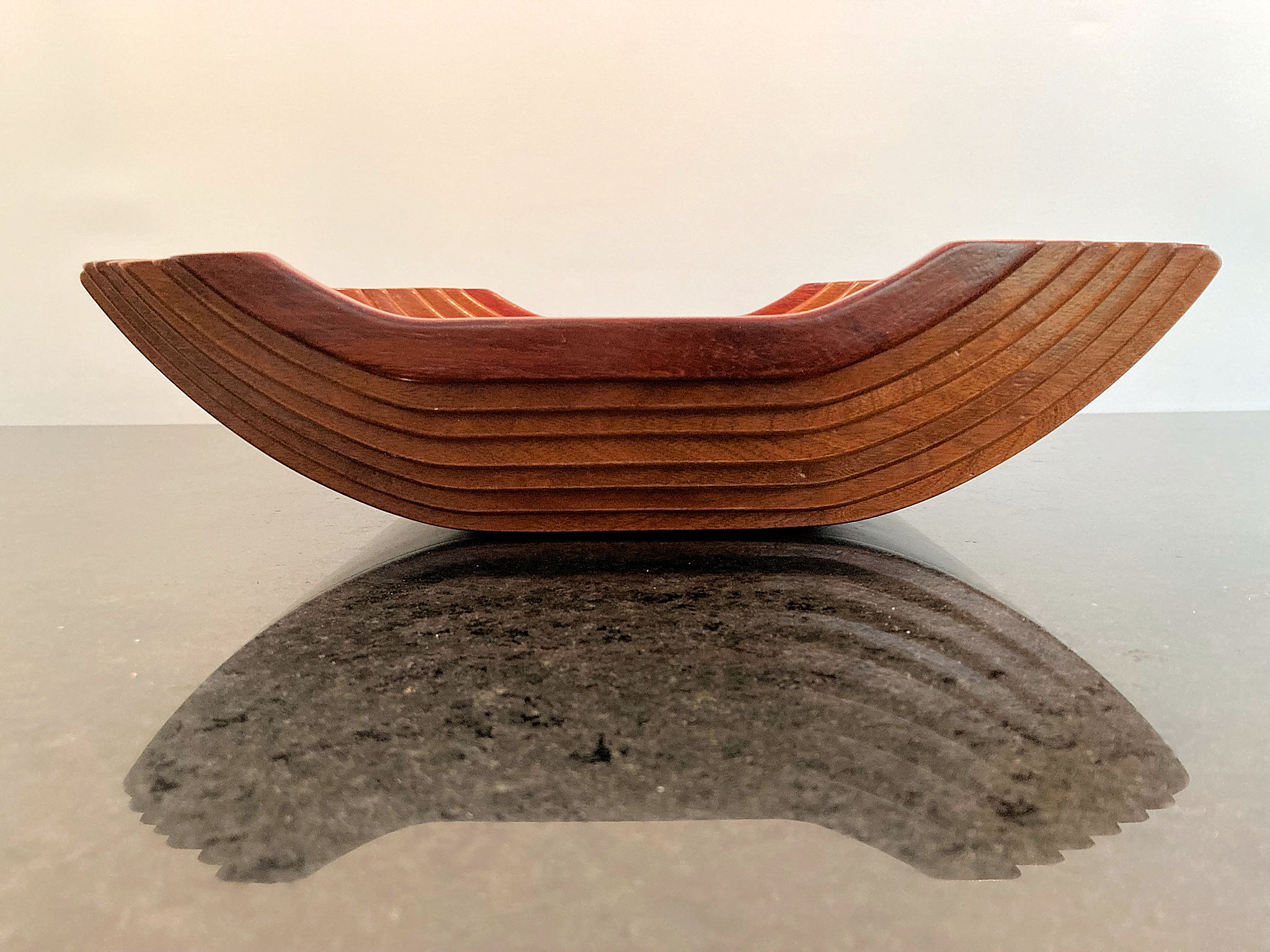 Wood Bowl Large and Square - in Cherry, African Sapele Mahogany & Red Padauk 