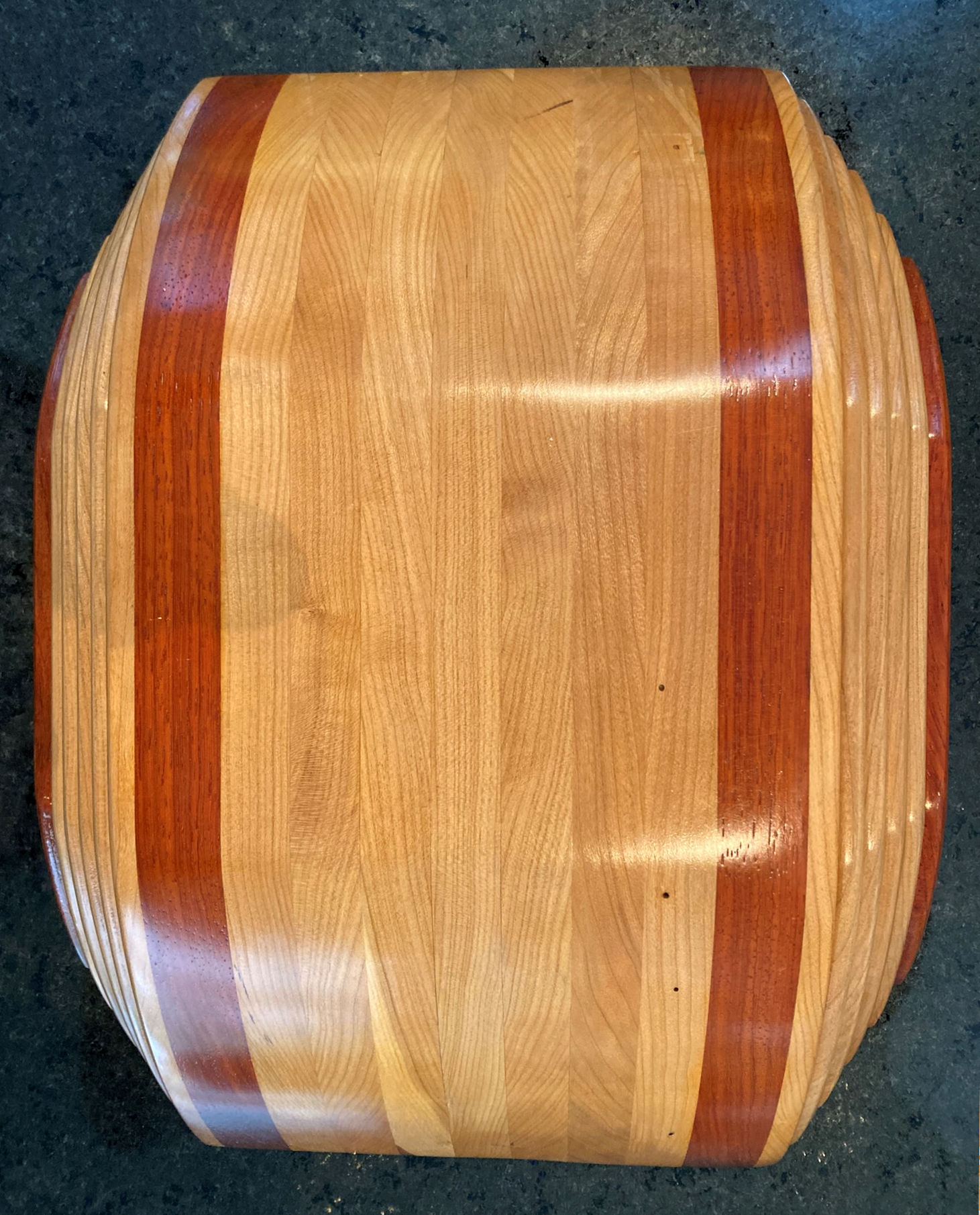 Wood Bowl in Cherry and Red Paduak