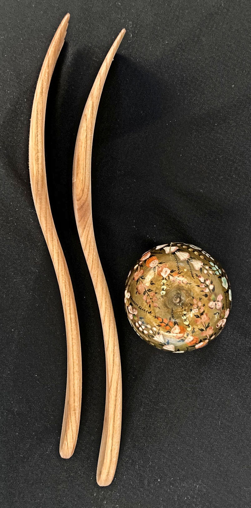 Salad Fork Set in Cherry Wood 