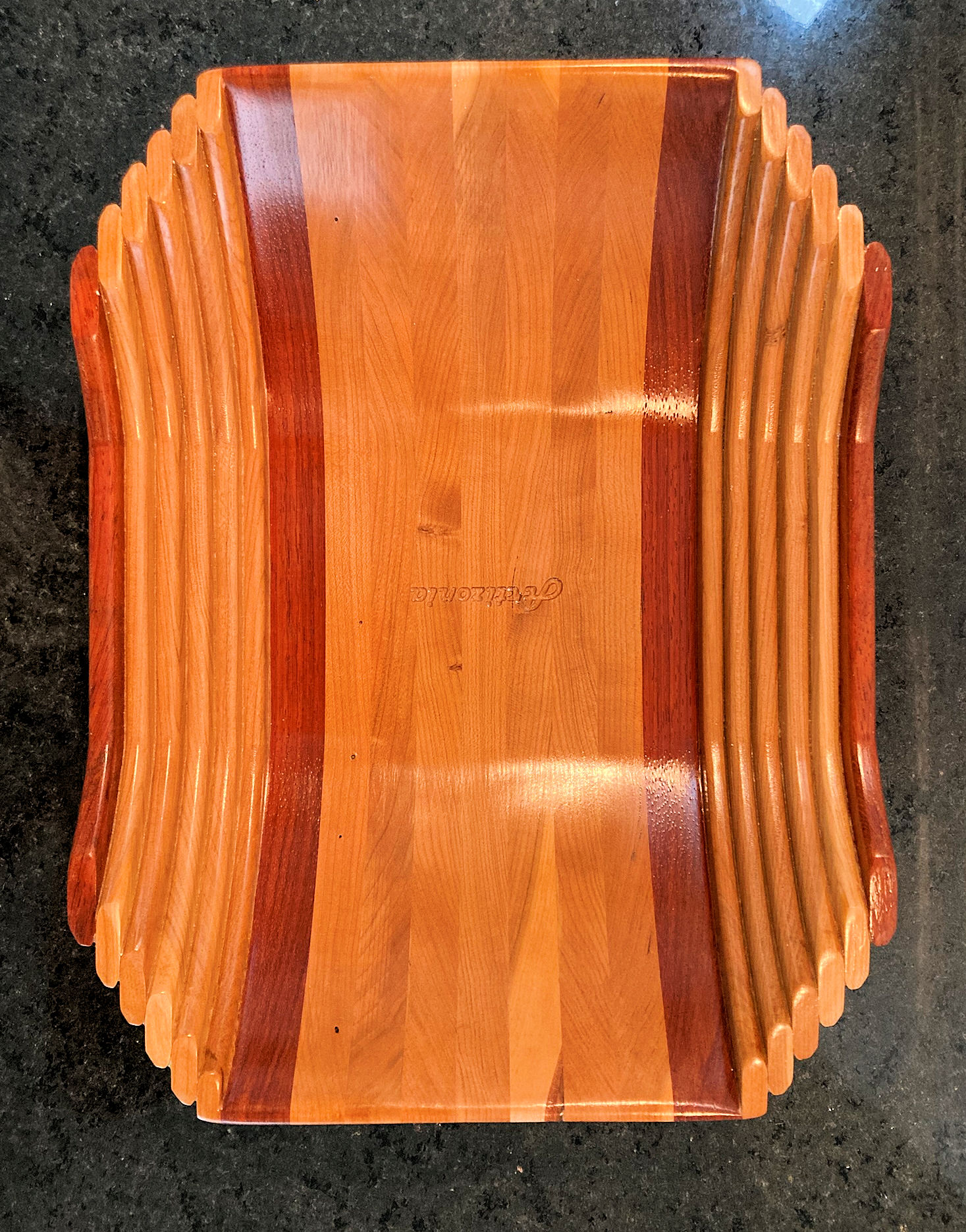 Wood Bowl in Cherry and Red Paduak