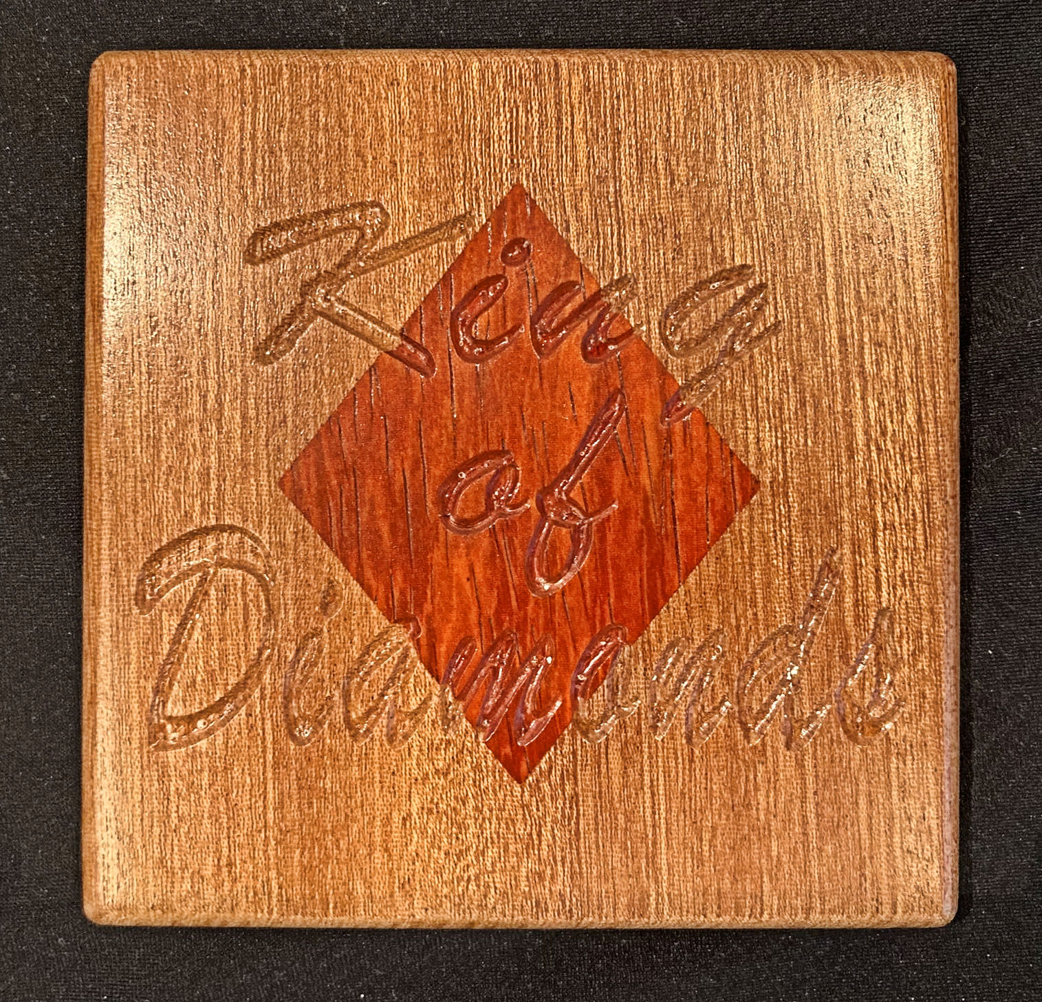 Coasters for Card Games in African Sapele