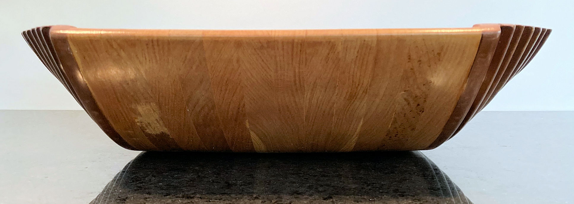 Wood Bowl Large and Square - in Cherry, African Sapele Mahogany & Red Padauk 