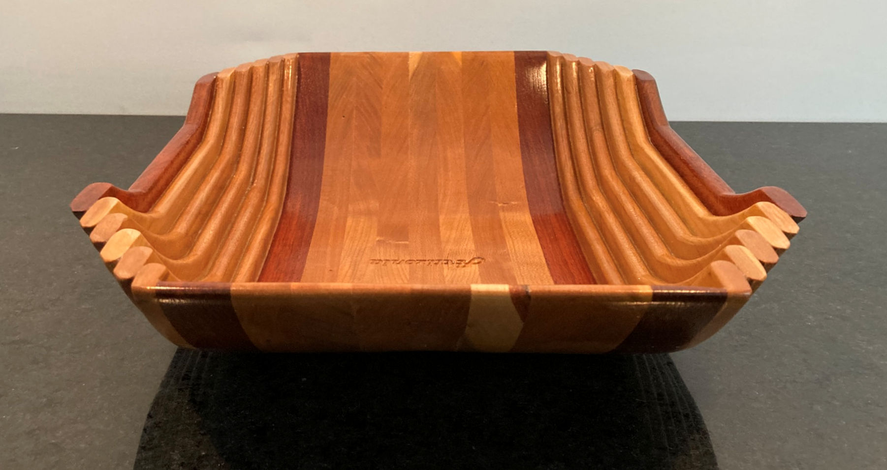 Wood Bowl in Cherry and Red Paduak