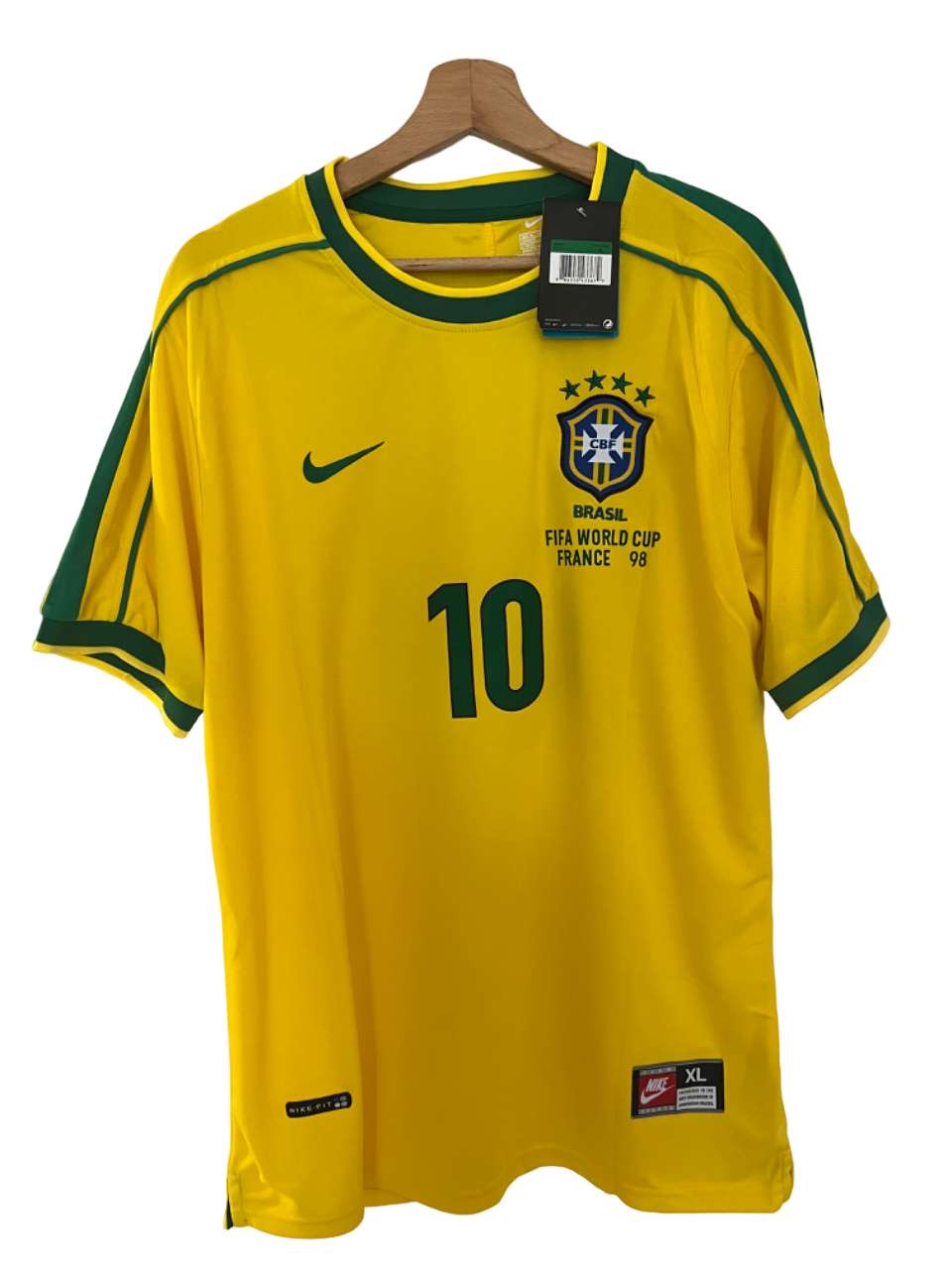 Maillot Rivaldo Numéro 10 - Bresil World Cup 1998