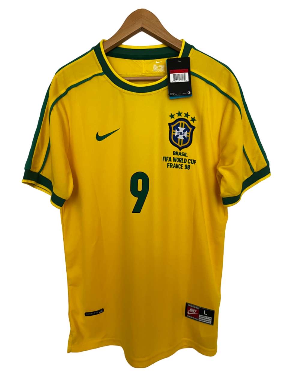 Maillot Ronaldo R9 Numéro 9 - Équipe du Bresil 1998