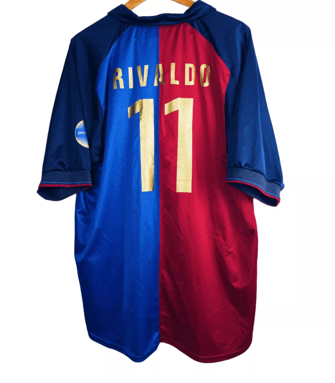 1999-2000 FC Barcelone Maillot Rivaldo manches courtes