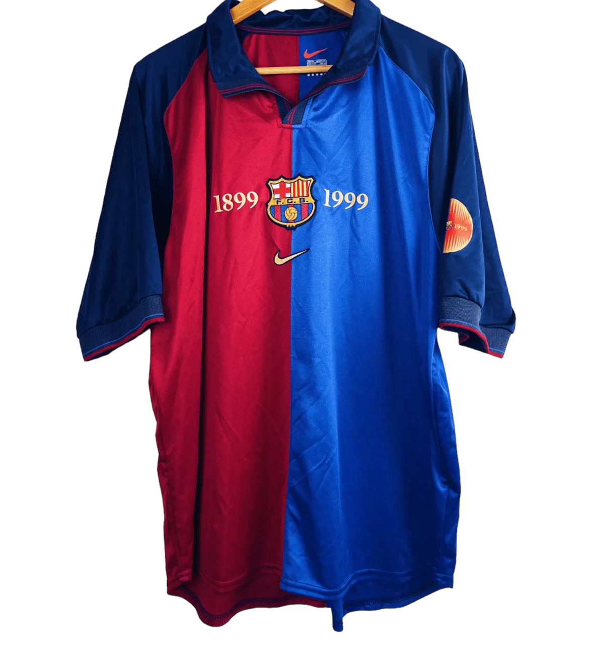 1999-2000 FC Barcelone Maillot Rivaldo manches courtes