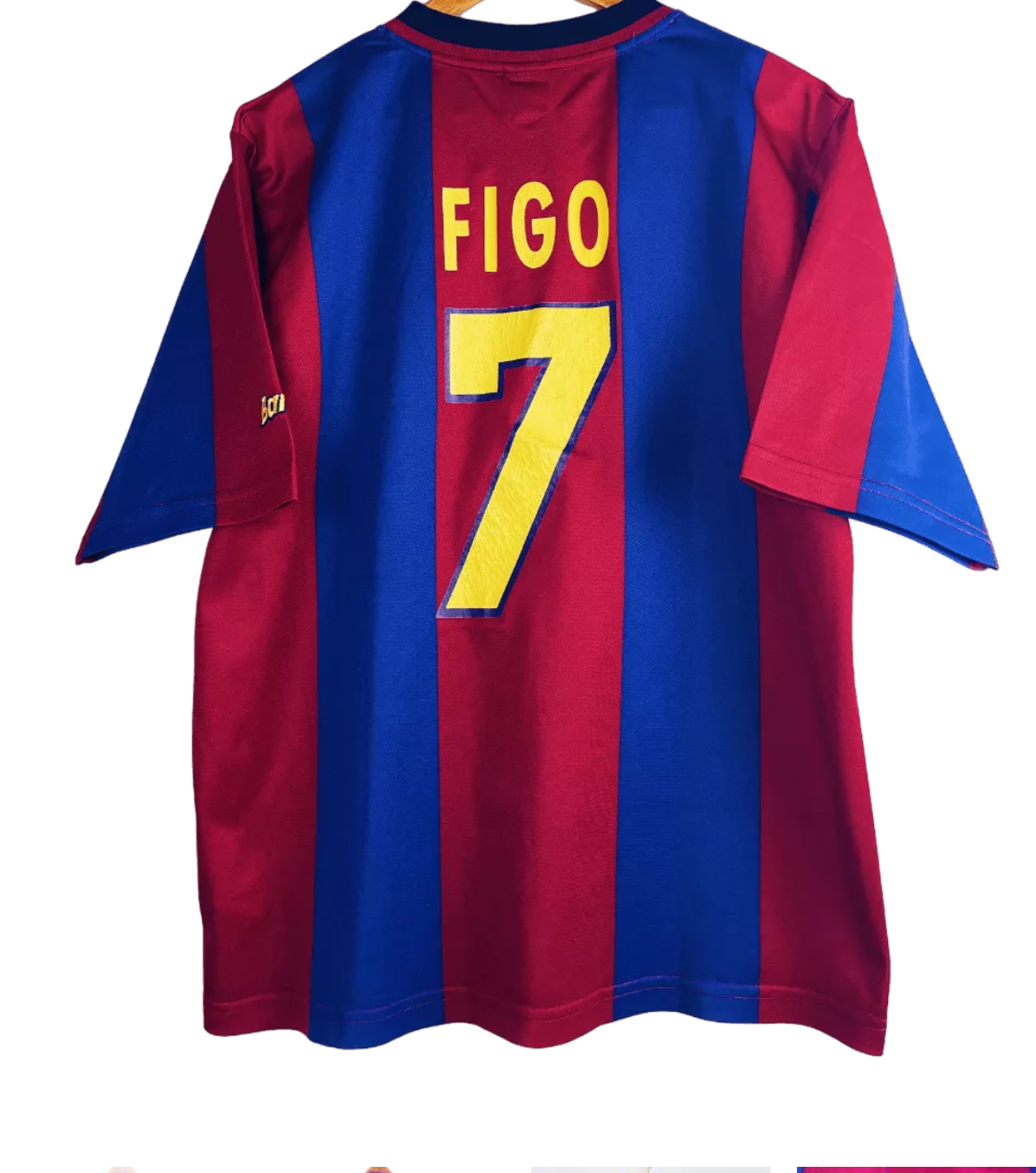 1998-2000 FC Barcelone Maillot Figo manches courtes