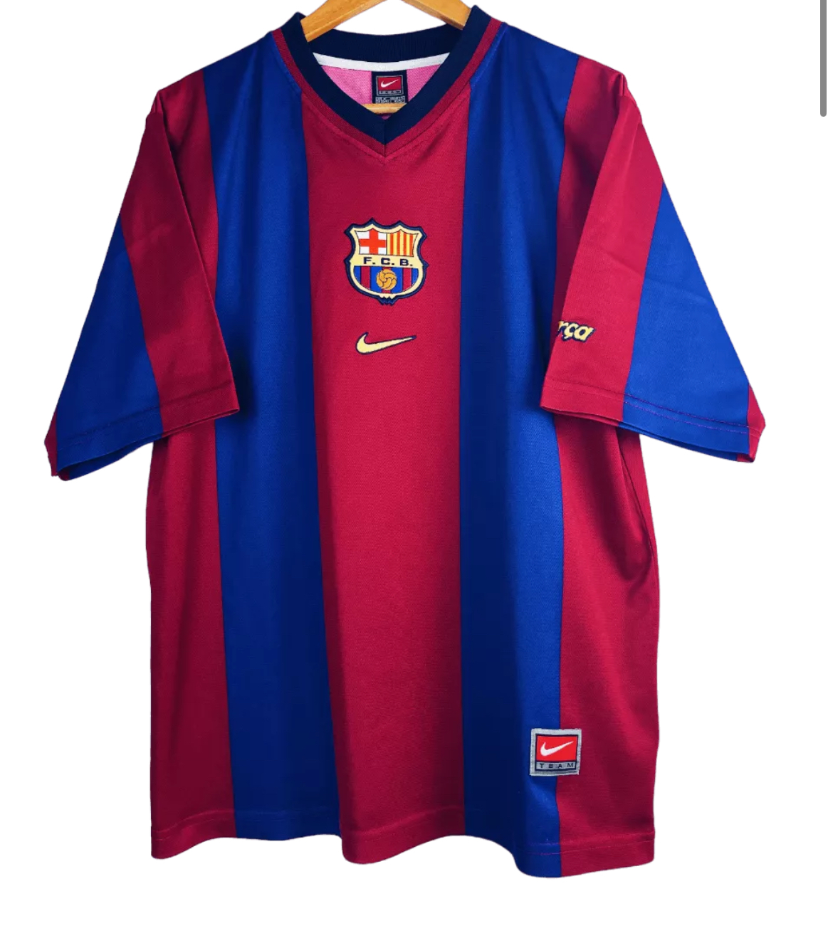 1998-2000 FC Barcelone Maillot Figo manches courtes