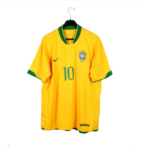 2006 Brésil Maillot Ronaldinho manches courtes