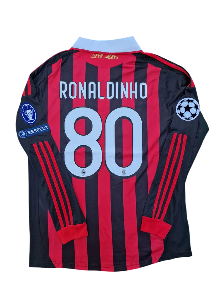 2008-2009 AC Milan Maillot Ronaldinho manches courtes / manches longues