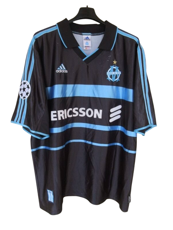 1999-2000 Olympique de Marseille extérieur Maillot Ravenelli manches courtes