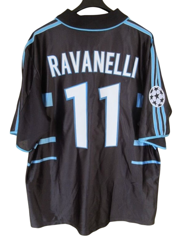 1999-2000 Olympique de Marseille extérieur Maillot Ravenelli manches courtes