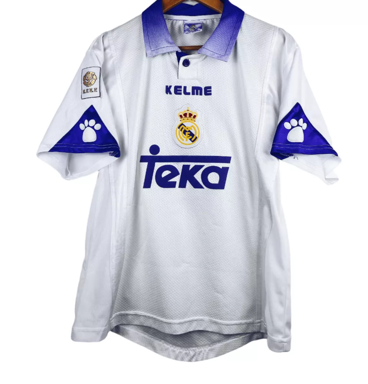 1997-1998 Real Madrid Maillot Raul manches courtes