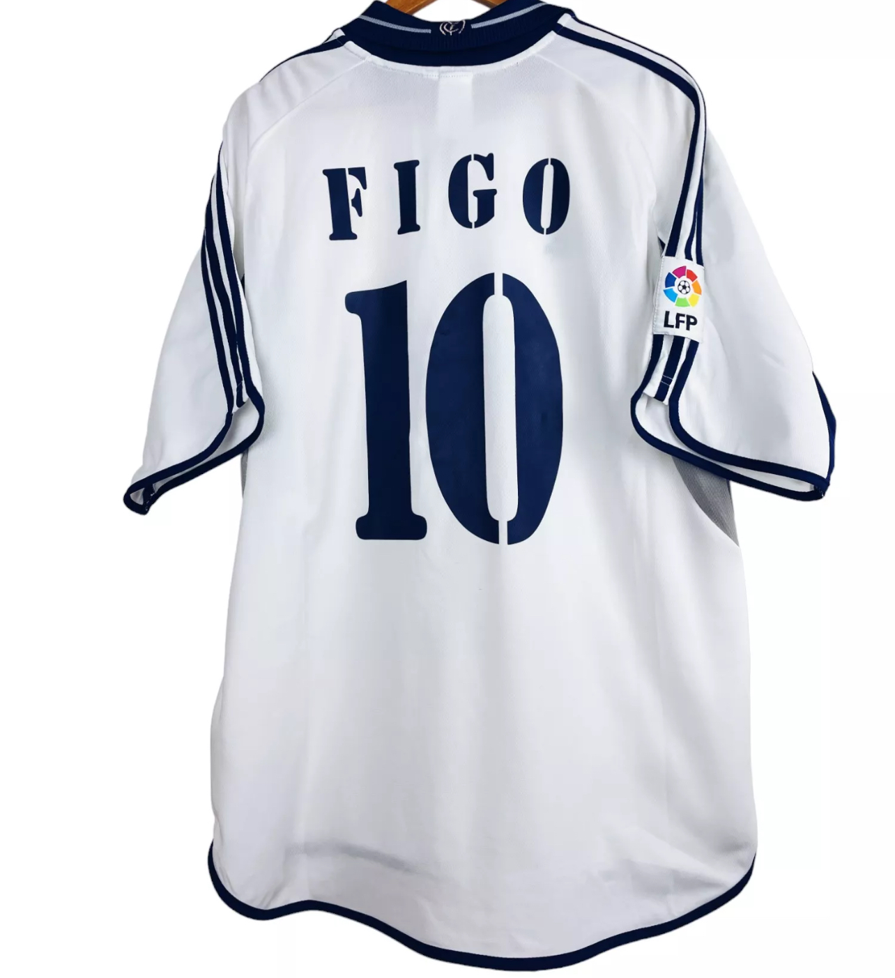 2000-2001 Real Madrid Maillot Figo manches courtes