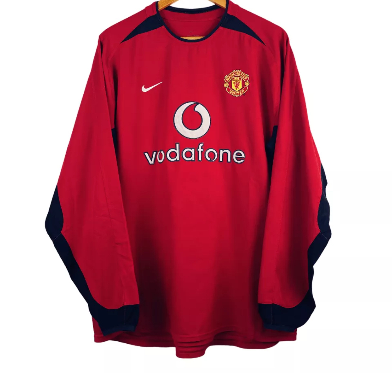 2002-2004 Manchester United Maillot Beckham manches longues