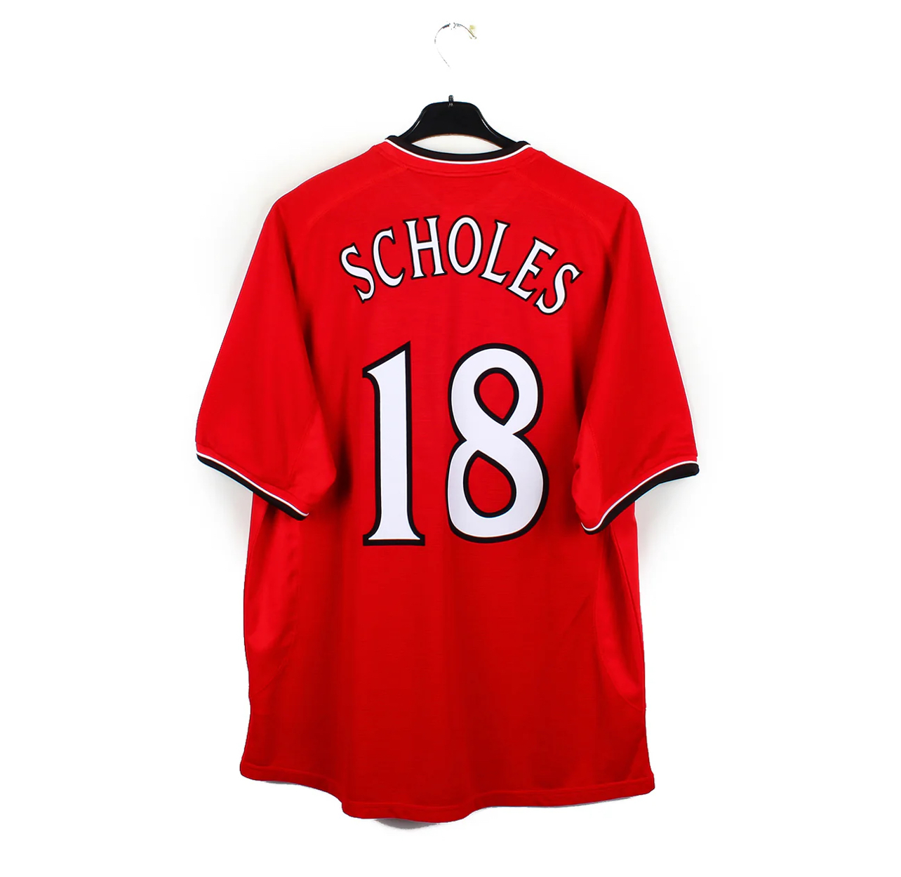 2000-2002 Manchester United Maillot Scholes manches courtes 