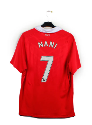 2010-2011 Manchester United Maillot Nani manches courtes 