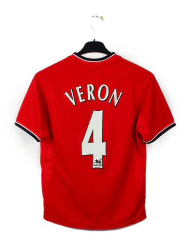 2000-2002 Manchester United Maillot Veron manches courtes 