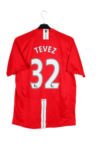 2007-2009 Manchester United Maillot Tevez manches courtes 