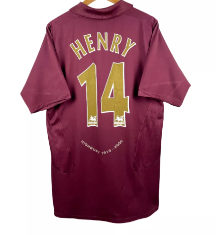 2005-2006 Arsenal Maillot Henry manches courtes 