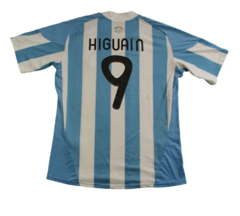 2010 Argentine Maillot Higuain manches courtes