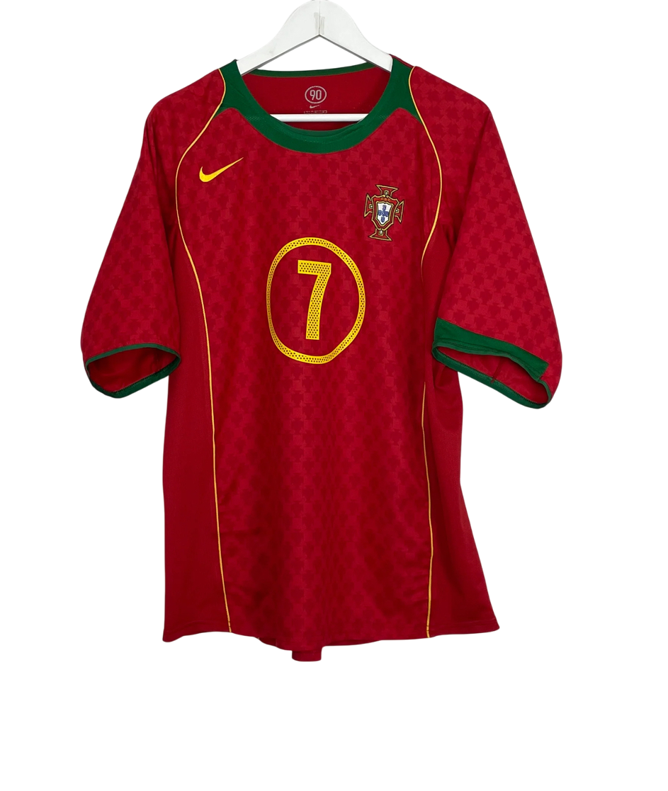 2004 Portugal Maillot Figo manches courtes