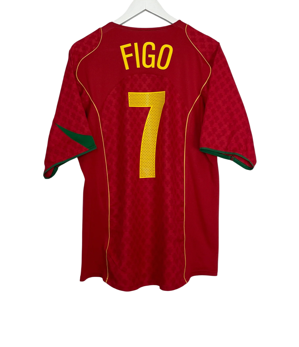 2004 Portugal Maillot Figo manches courtes