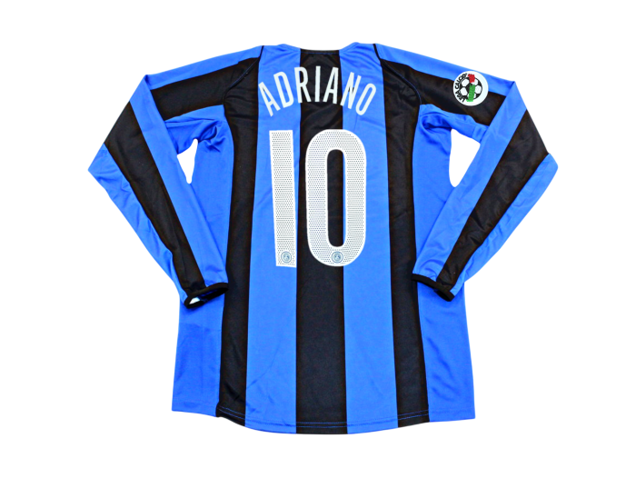 Maillot Adriano Numéro 10 - Inter Milan 2004-2005 manches longues