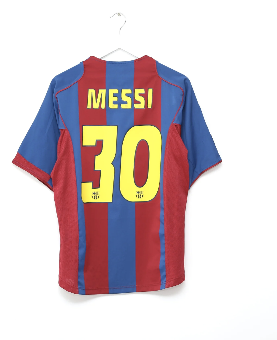2004-2005 FC Barcelone Maillot Messi manches courtes