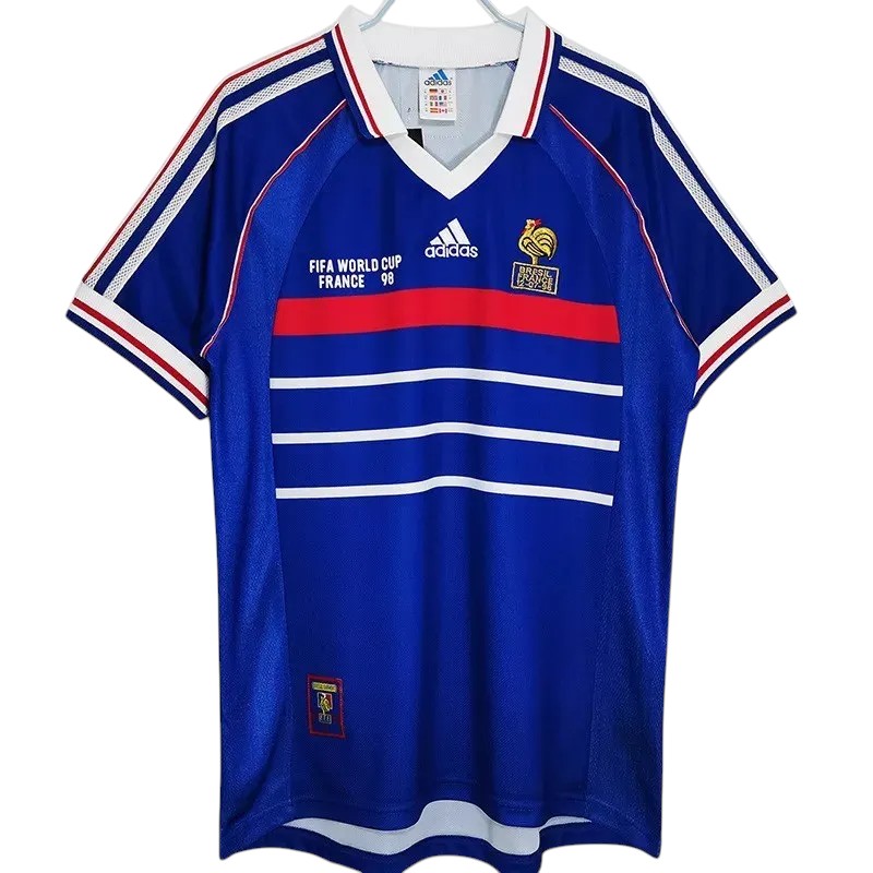 1998 France Maillot domicile manches courtes