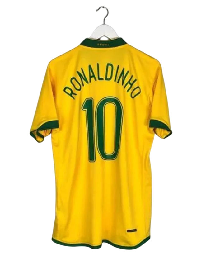 2006 Brésil Maillot Ronaldinho manches courtes