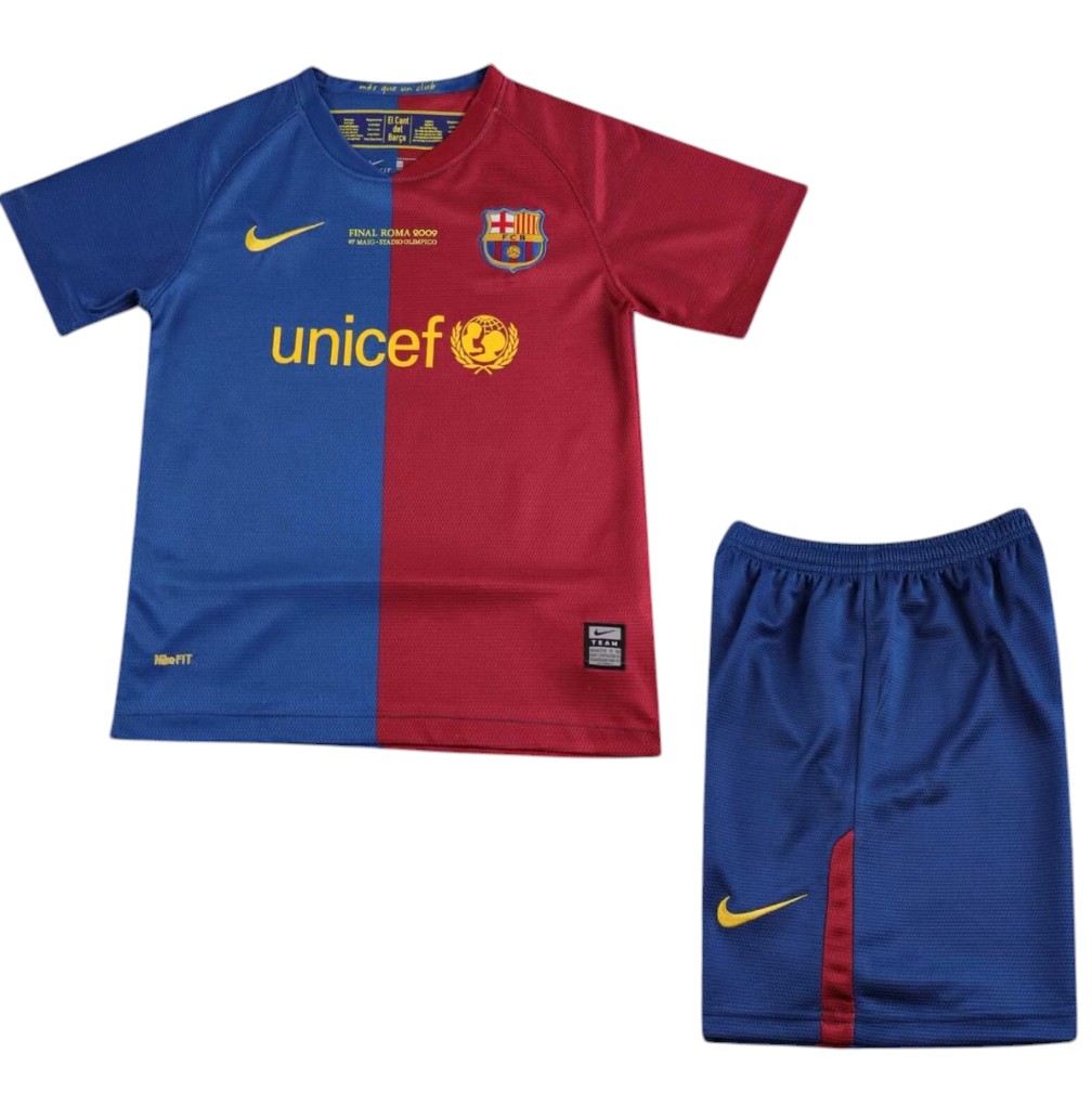 2008-2009 FC Barcelone maillots enfants manches courtes
