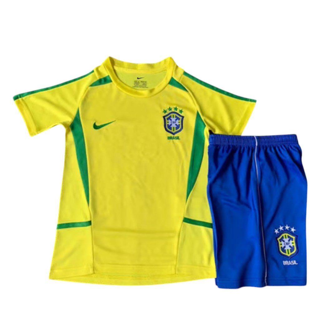 2002 Brésil maillots enfants manches courtes