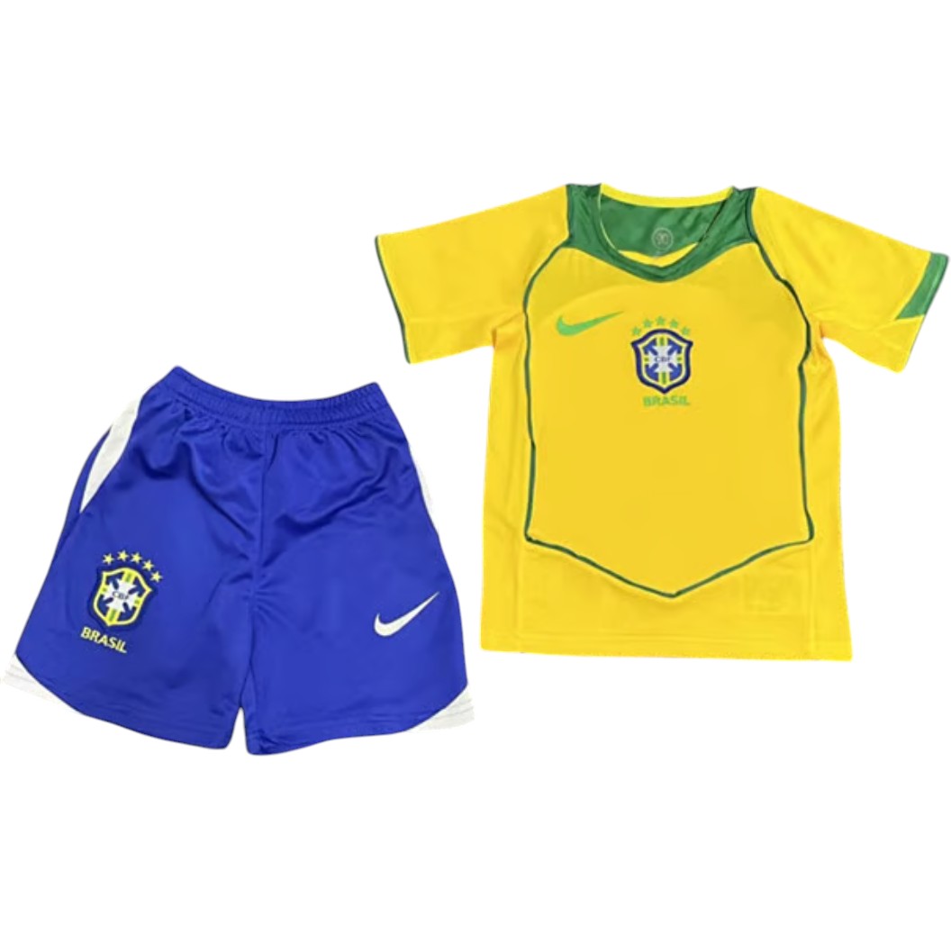 2004 Brésil maillots enfants manches courtes