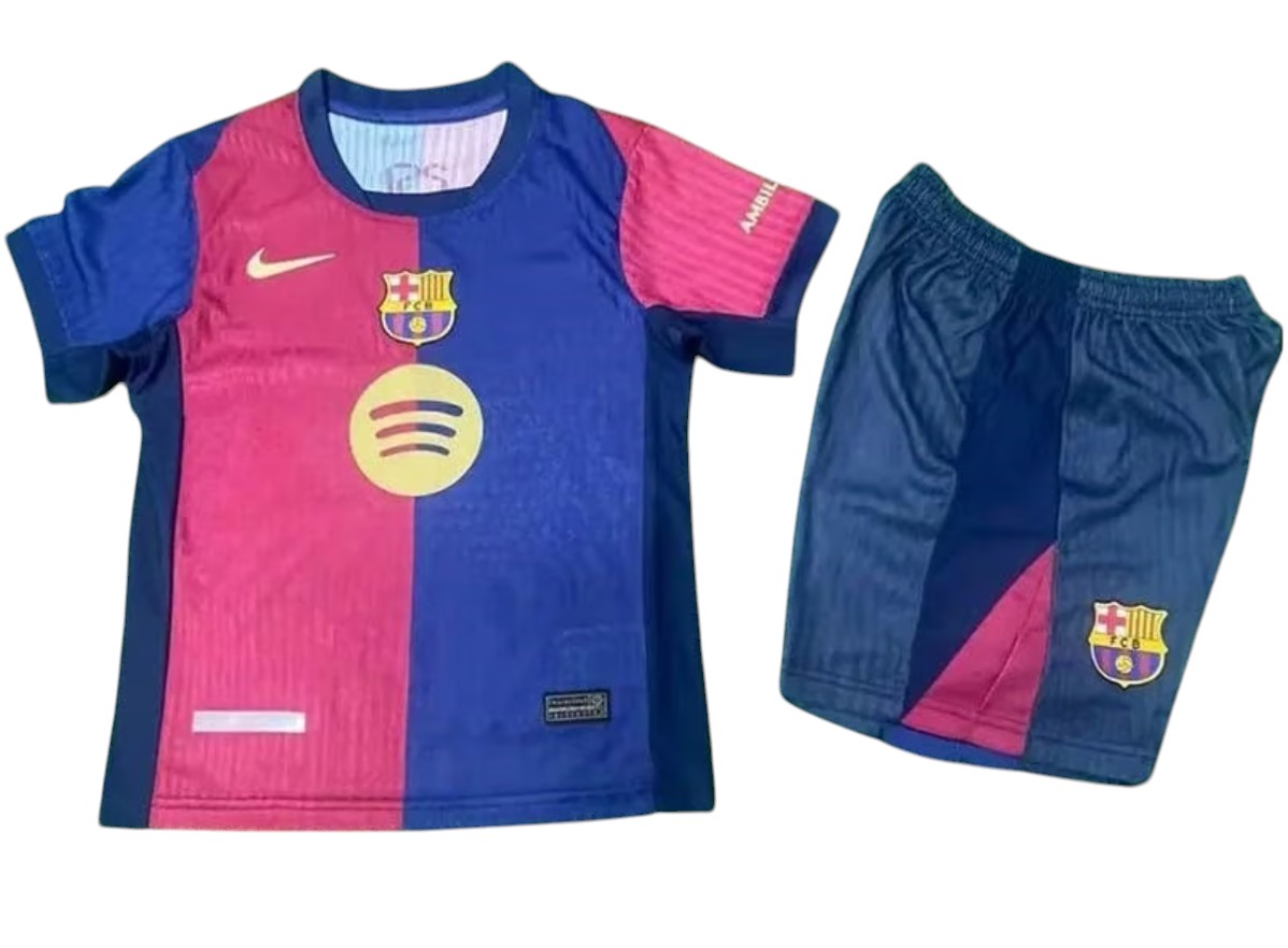 2024-2025 FC Barcelone maillots enfants manches courtes