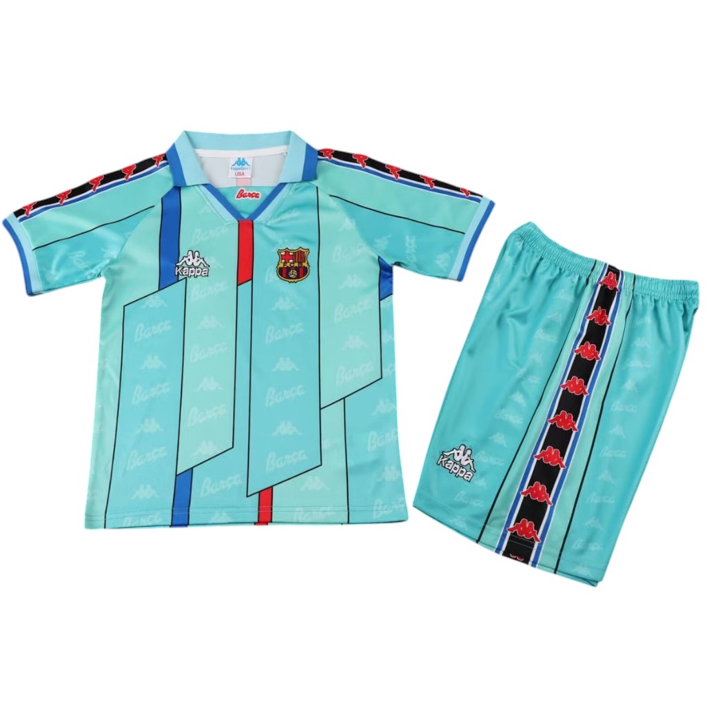 1996-1997 FC Barcelone maillots enfants manches courtes