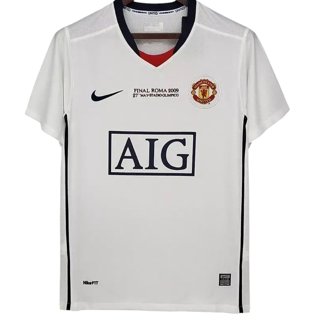 2008-2009 Manchester United maillot finale de LDC manches courtes / manches longues