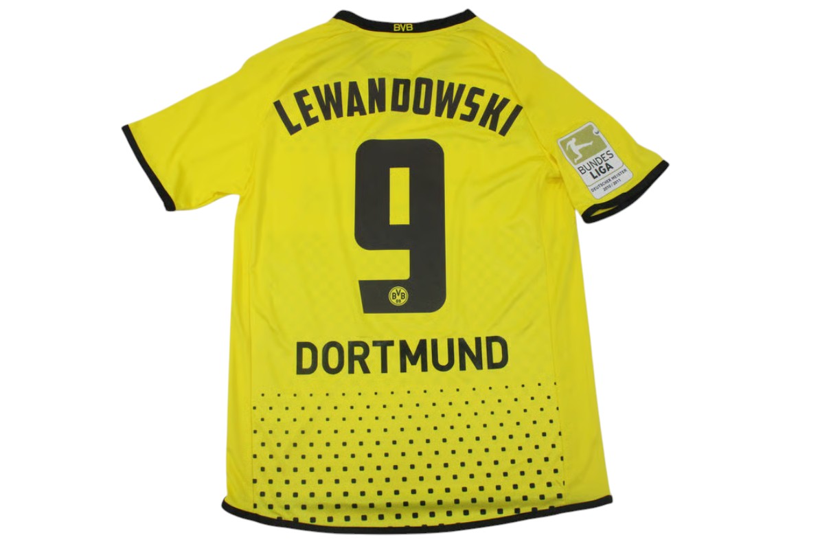 2011-2012 Borussia Dortmund Maillot Lewandowski manches courtes