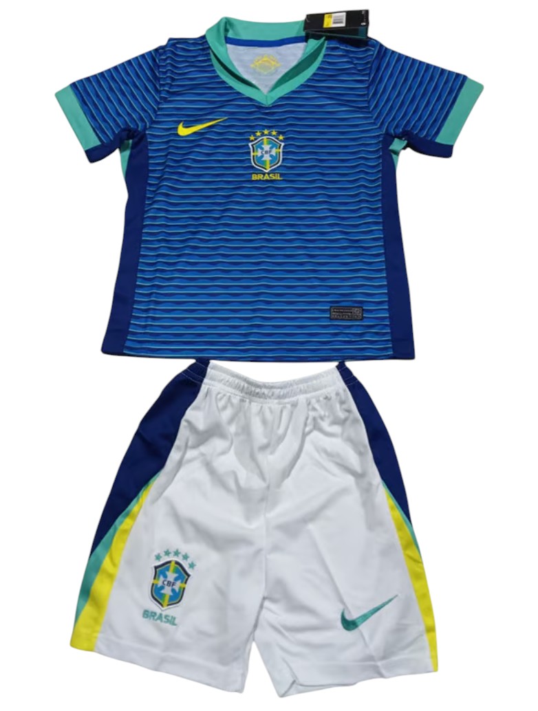 2024-2025 Brésil maillots enfants manches courtes