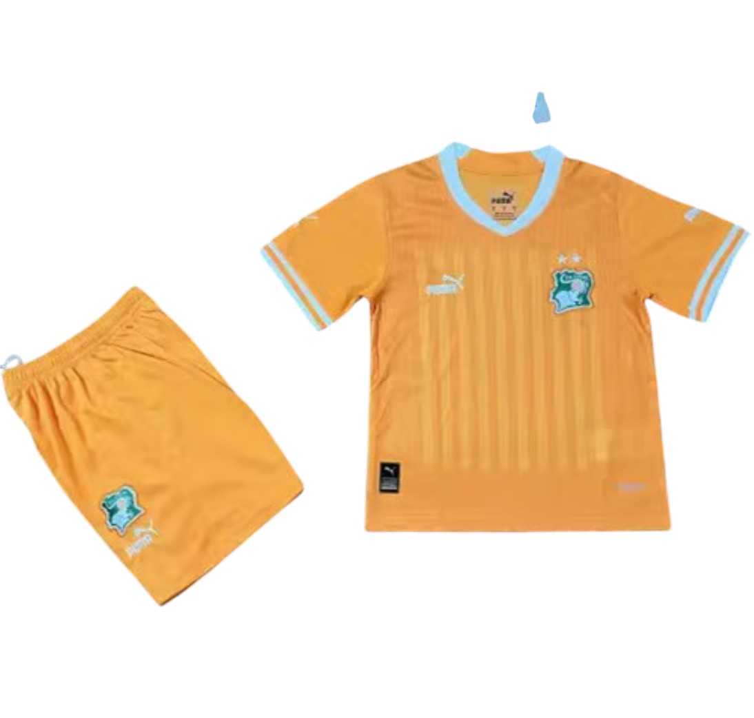 2024-2025 Côte d’Ivoire maillots enfants manches courtes