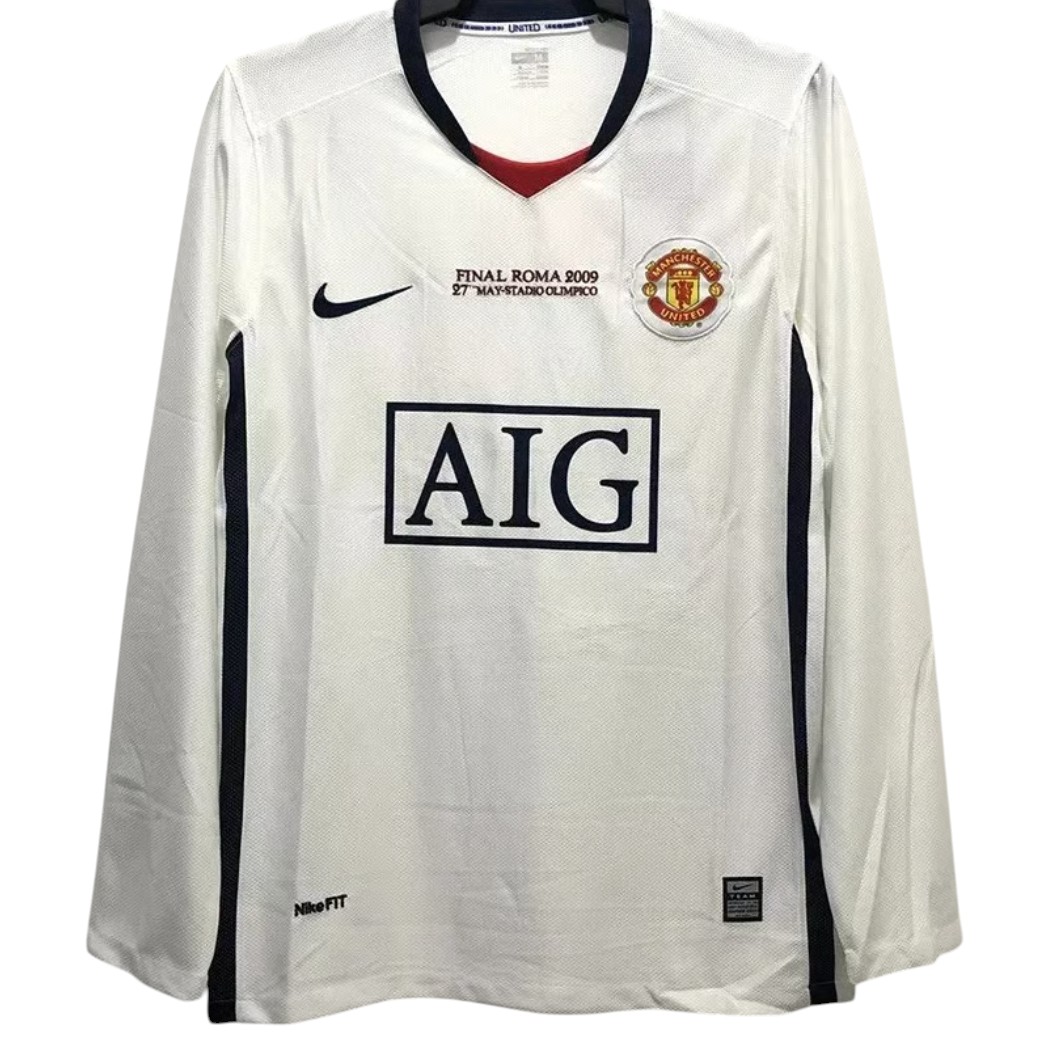 2008-2009 Manchester United maillot finale de LDC manches courtes / manches longues