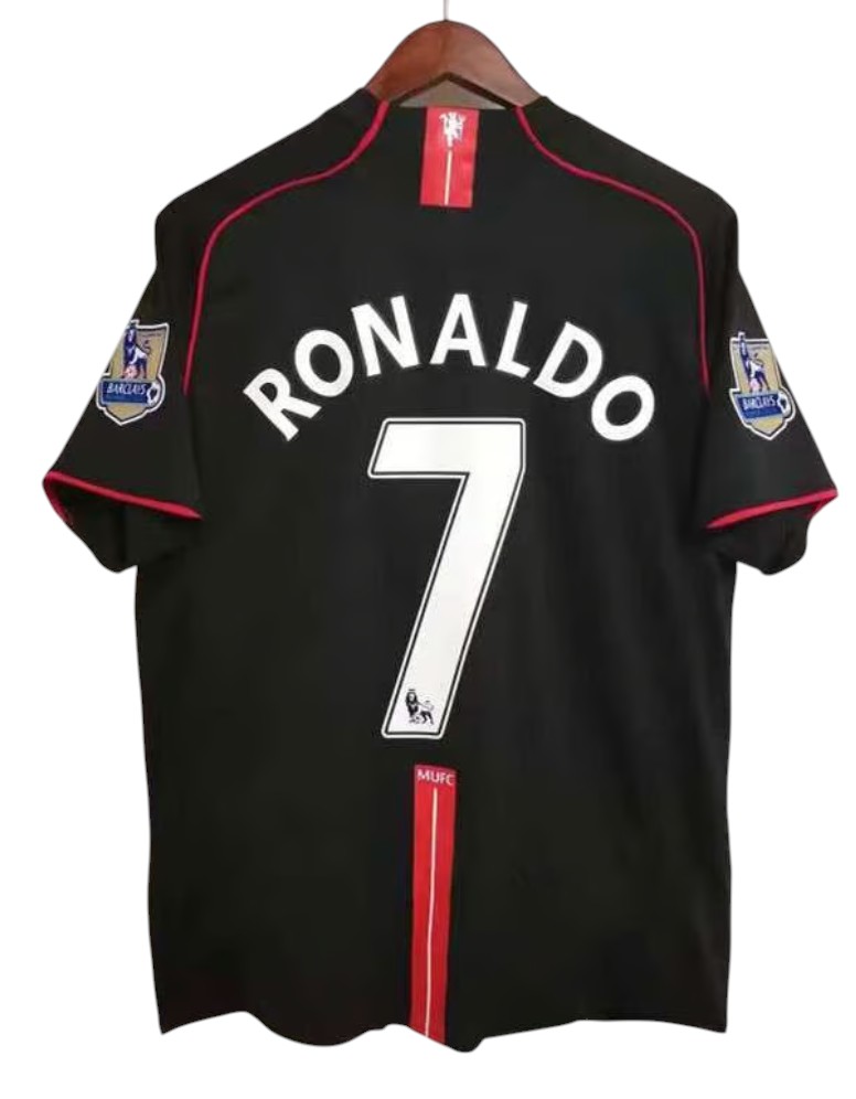 2007-2008 Manchester United Ronaldo Premier League maillot manches courtes / manches longues